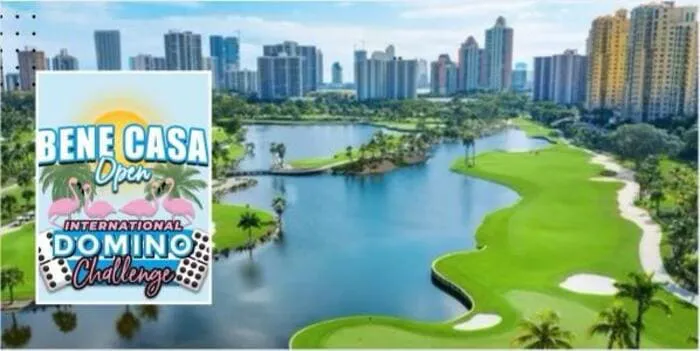Jugadores compitiendo en el Bene Casa Open, el torneo de dominó más grande del mundo en Miami